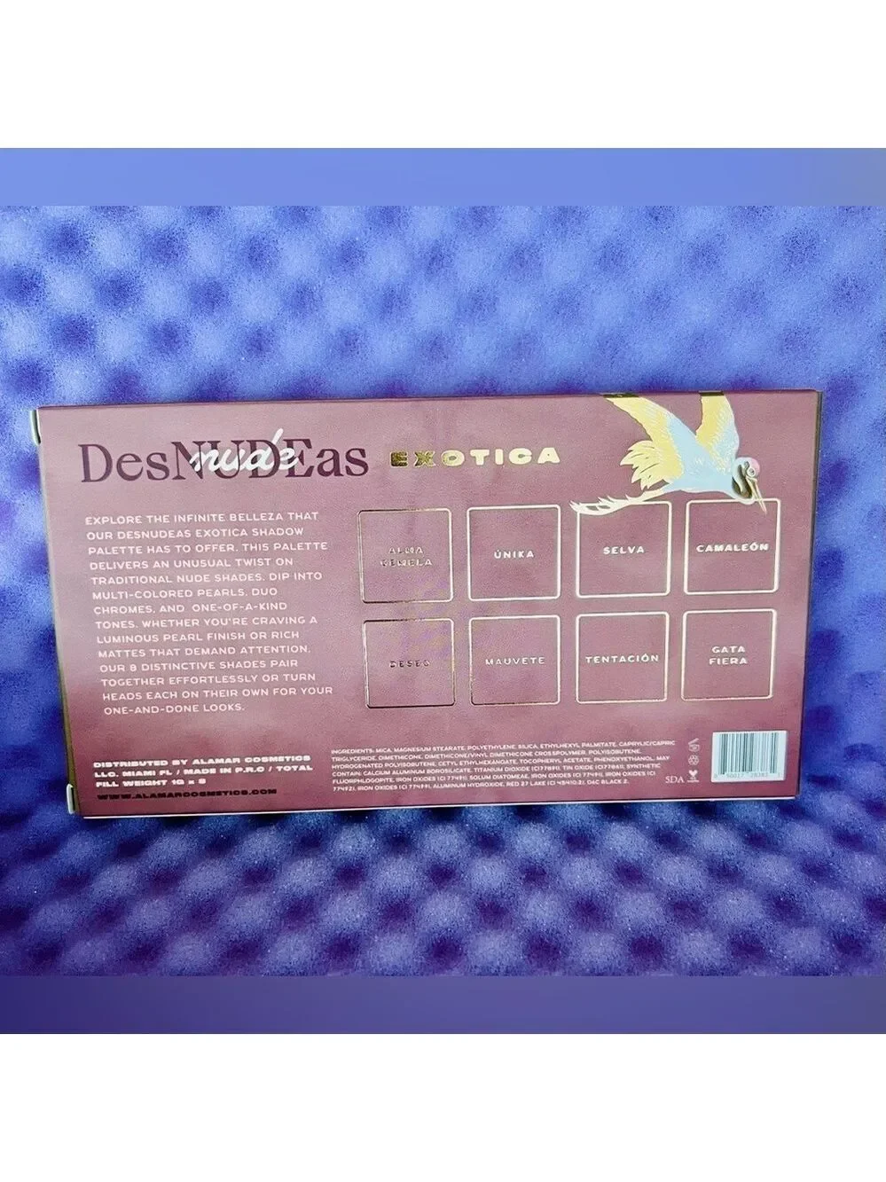ALAMAR COSMETICS DesNudeAs Exotica Eyeshadow Pressed Pigment Palette 8 Shades